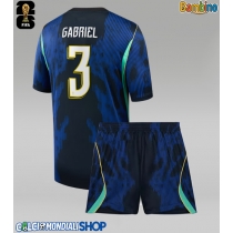Maglie da calcio Brasile Gabriel Magalhaes #3 Seconda Maglia Bambino Mondiali 2026  Manica Corta (+ Pantaloni corti)